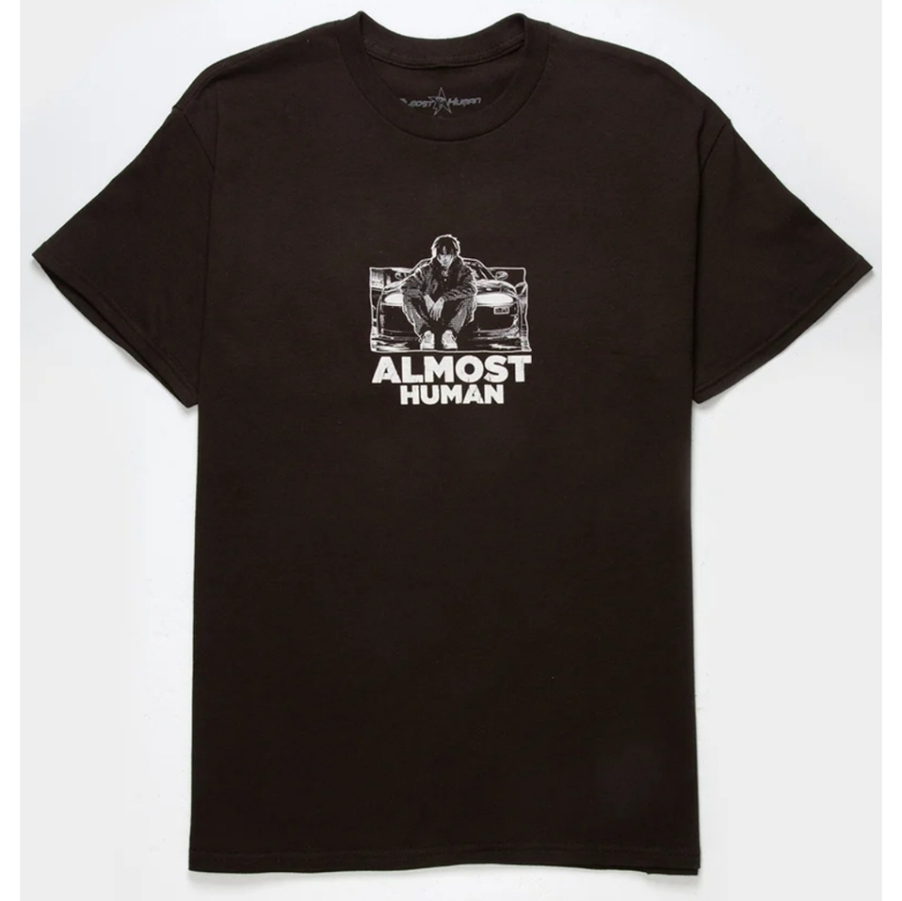 Almost Human Garage Days Men's Brown Short Sleeve T- Shirt Size Small NWT